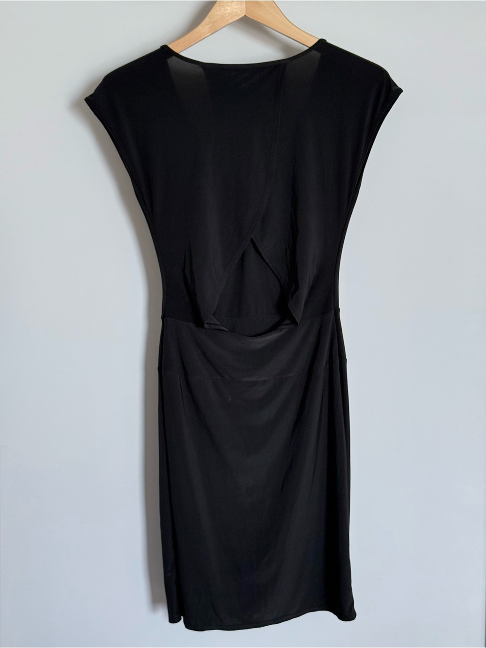 Express Black V-Neck Cutout Back Dress Small - Picture 2 of 13